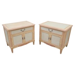Vintage French Country Styled Hand Painted Side Chest/Nightstands By Baker