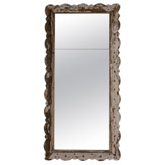 Vintage French Country Tall Patinated Mirror