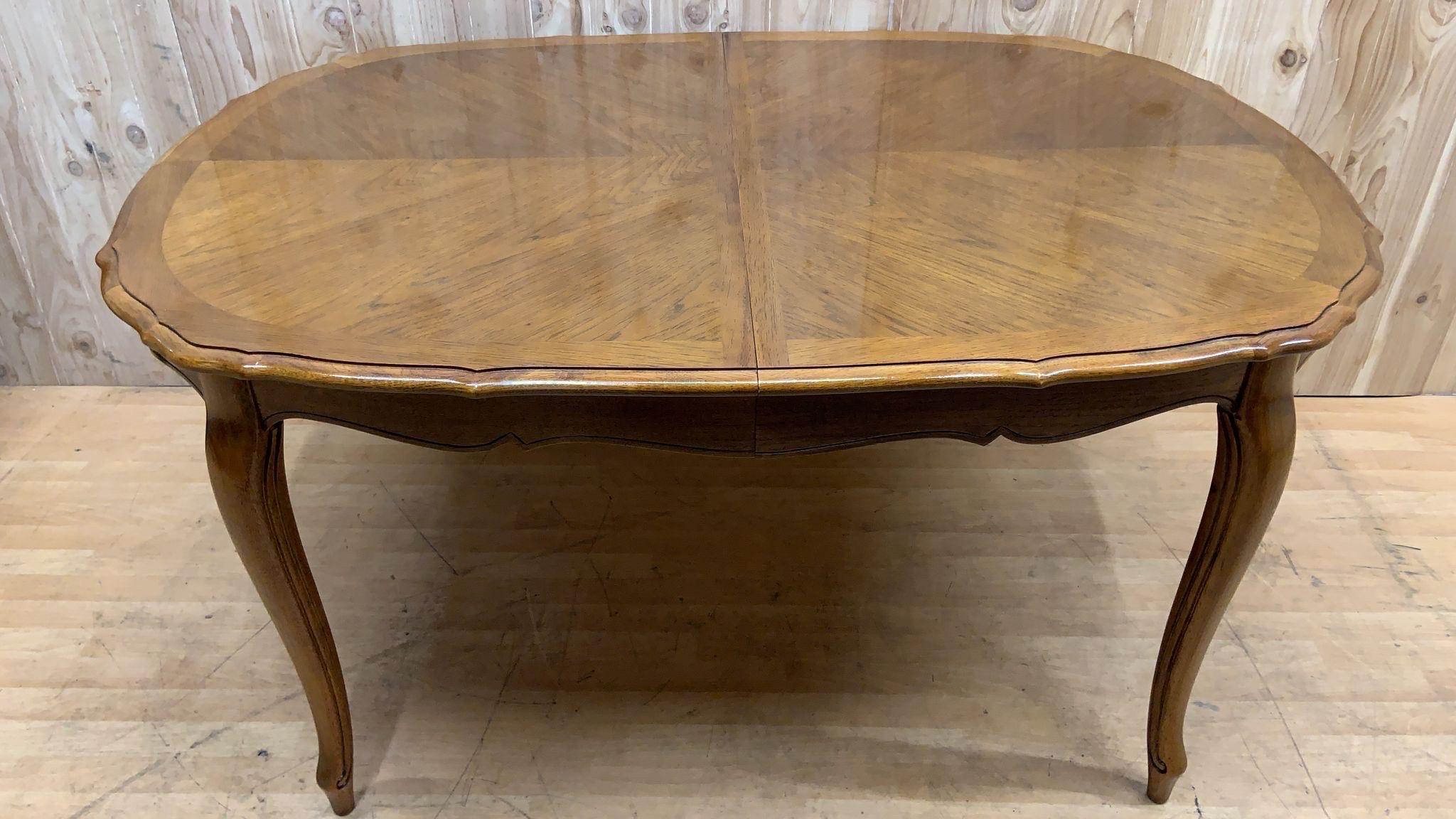 Vintage French Country Thomasville Expandable Dining Table 3