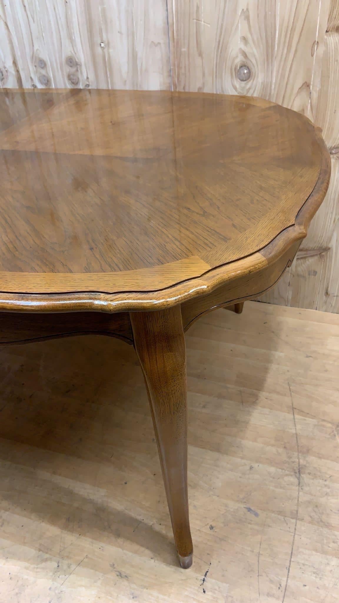 Wood Vintage French Country Thomasville Expandable Dining Table