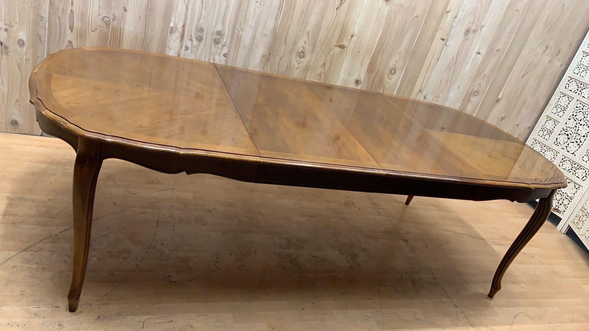 Vintage French Country Thomasville Expandable Dining Table 2
