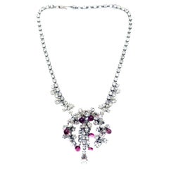 Vintage French Couture Crystal Droplet Necklace (Attr. RJP) 1950s