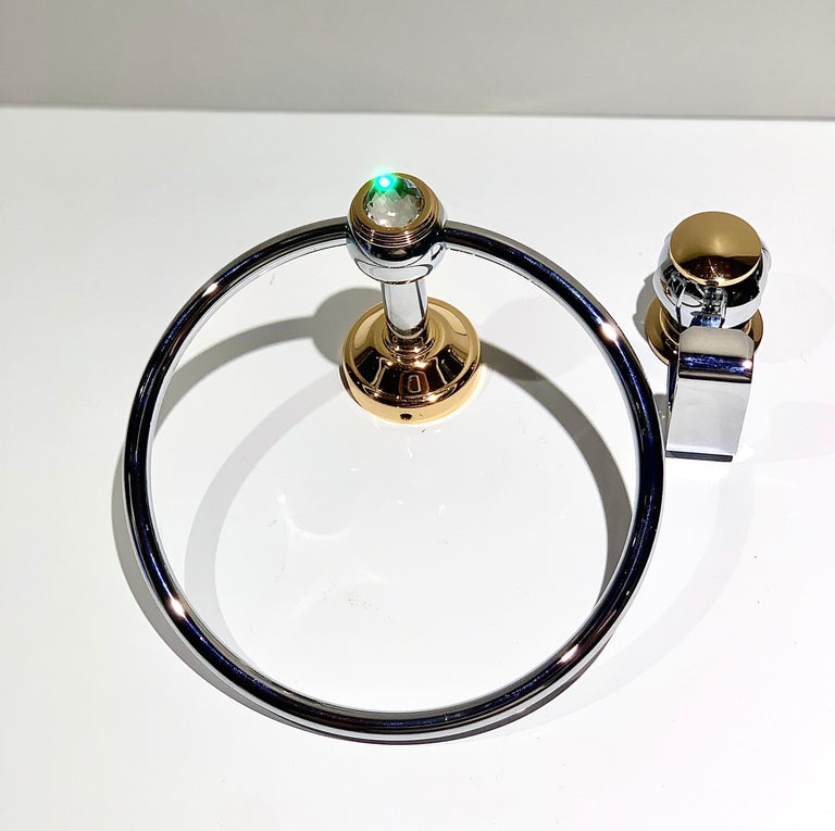 Vintage French Couture Gold and Crystal Towel Ring by Serdaneli Paris For Sale at 1stDibs two tone towel ring