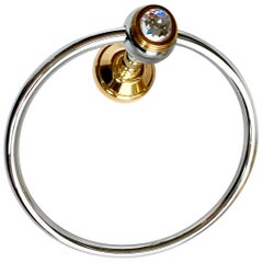 Vintage French Couture Gold and Crystal Towel Ring by Serdaneli Paris