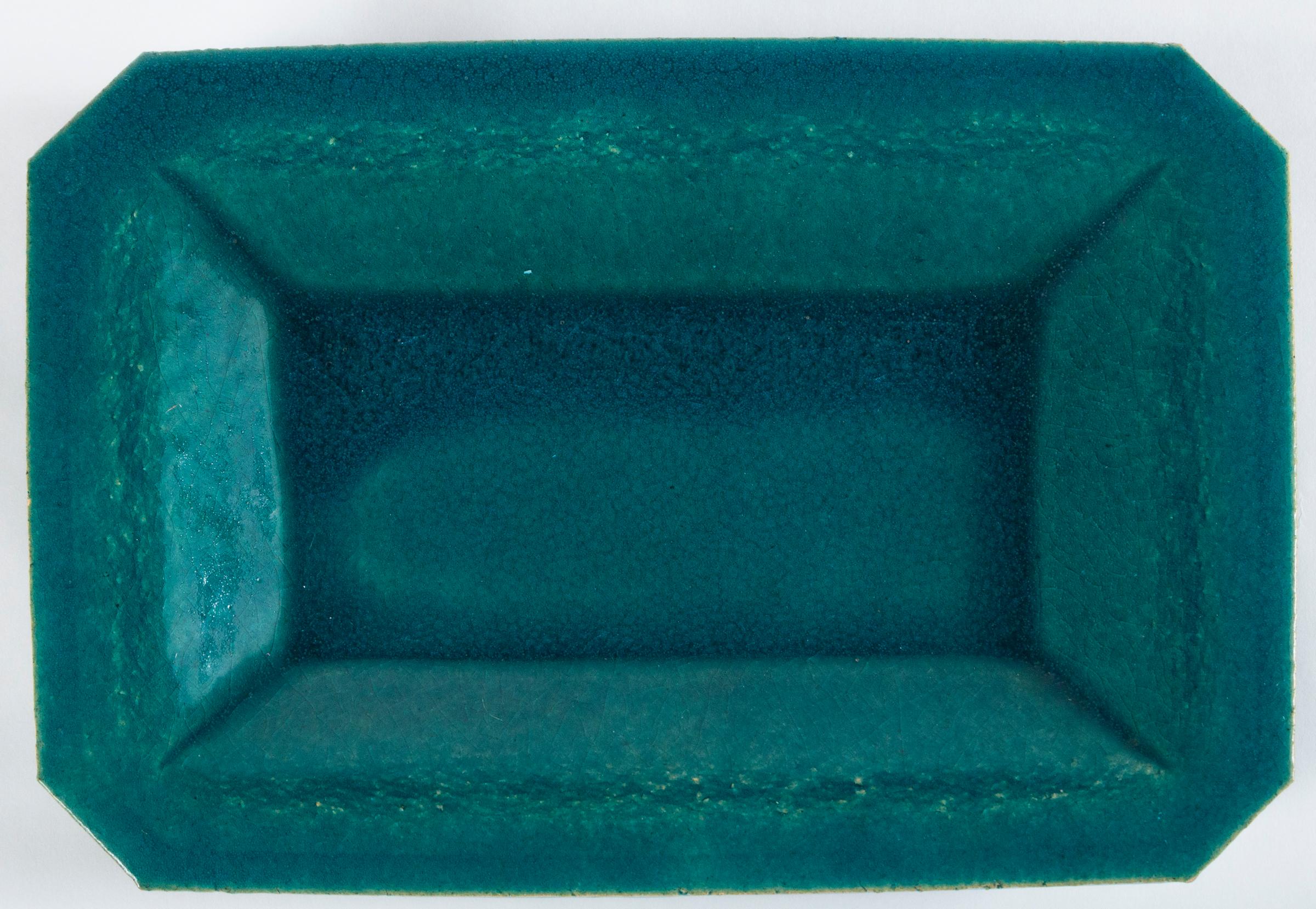 Terracotta Vintage French Crackle-Glaze Platter, Eissautier For Sale