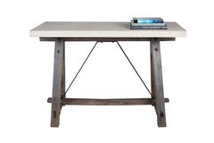 Vintage French Saw Horse w/ Limestone Top