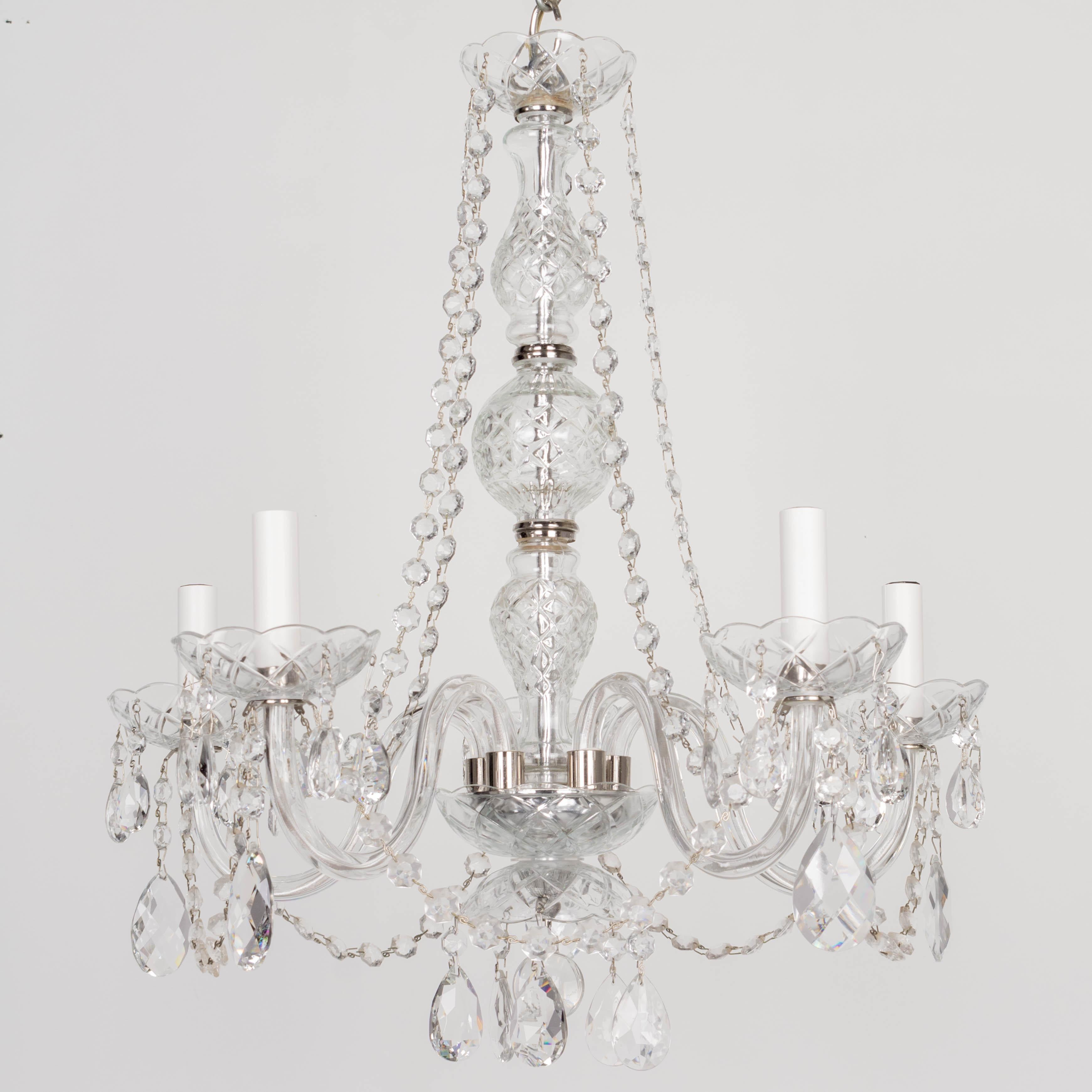 Vintage French Crystal Chandelier In Good Condition For Sale In Winter Park, FL