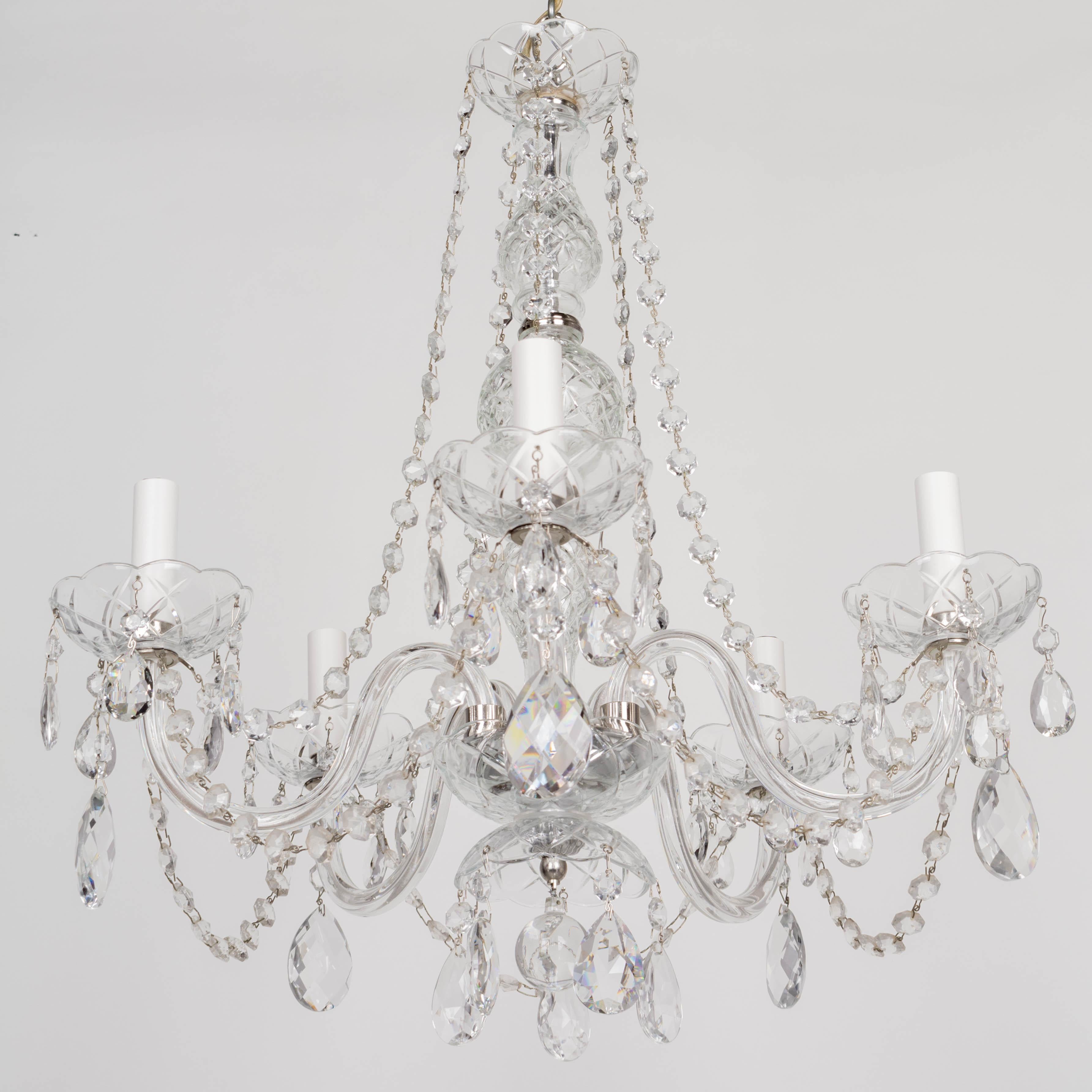 20th Century Vintage French Crystal Chandelier For Sale