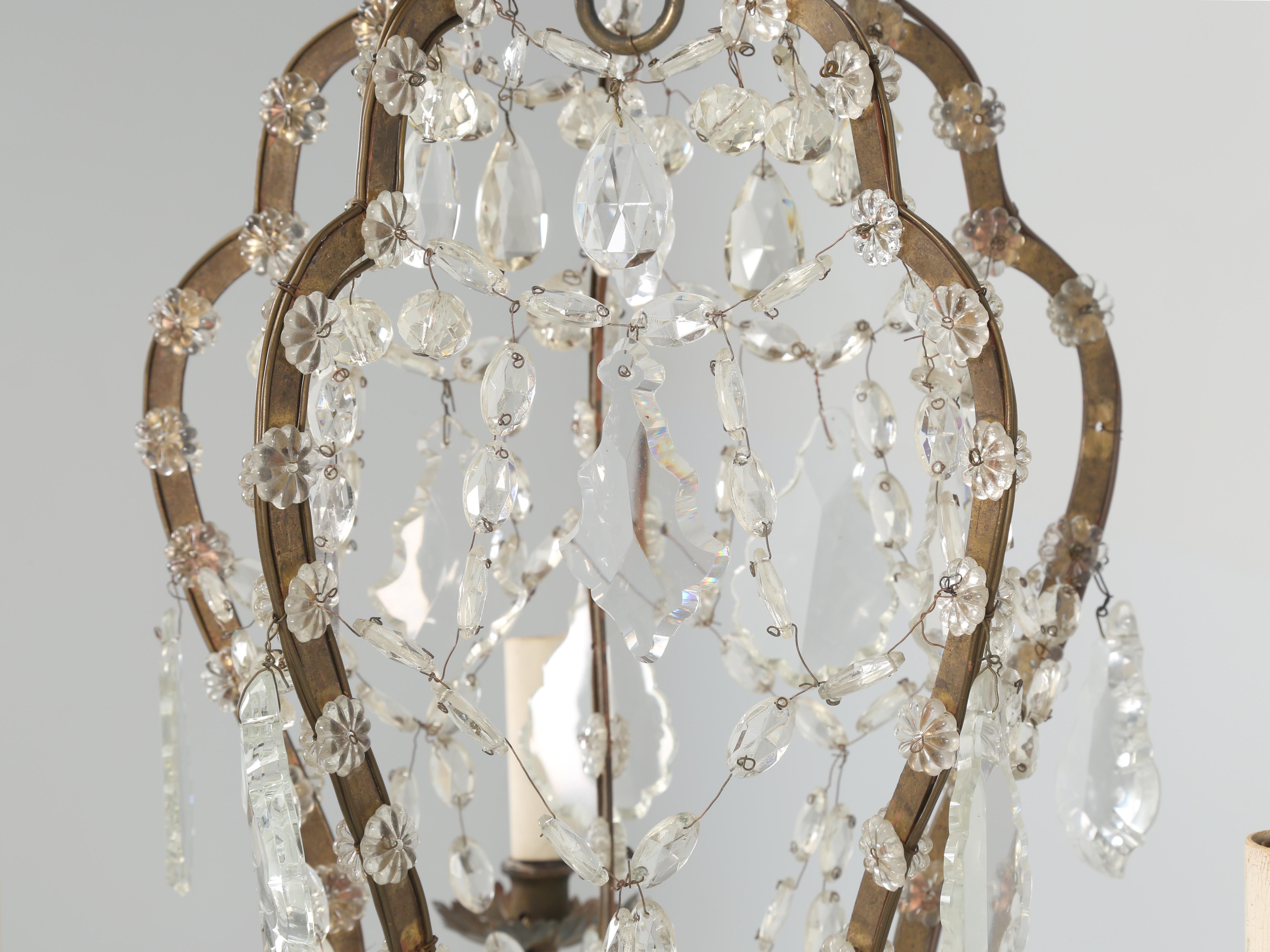 Mid-20th Century Vintage French Crystal Chandelier