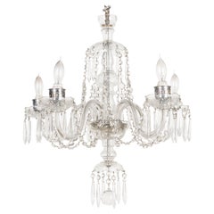 Lampadario di cristallo francese vintage