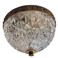 Vintage French Crystal Light Fixture