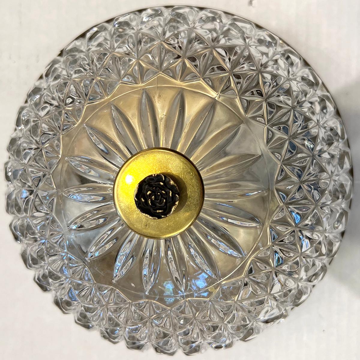 Vintage French Crystal Light Fixture For Sale 1