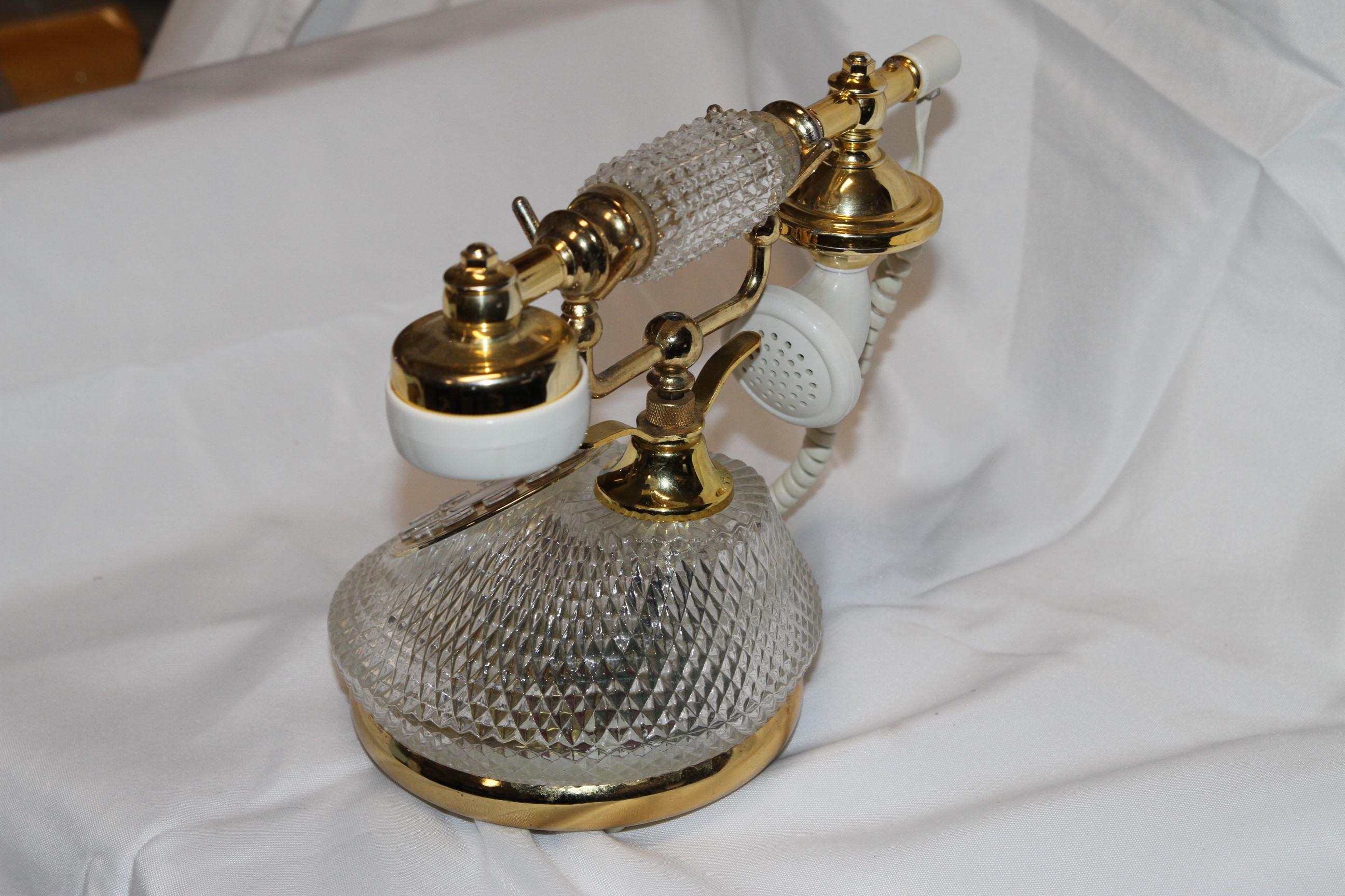 Teléfono francés vintage de cristal en Bueno estado para la venta en Pasadena, TX