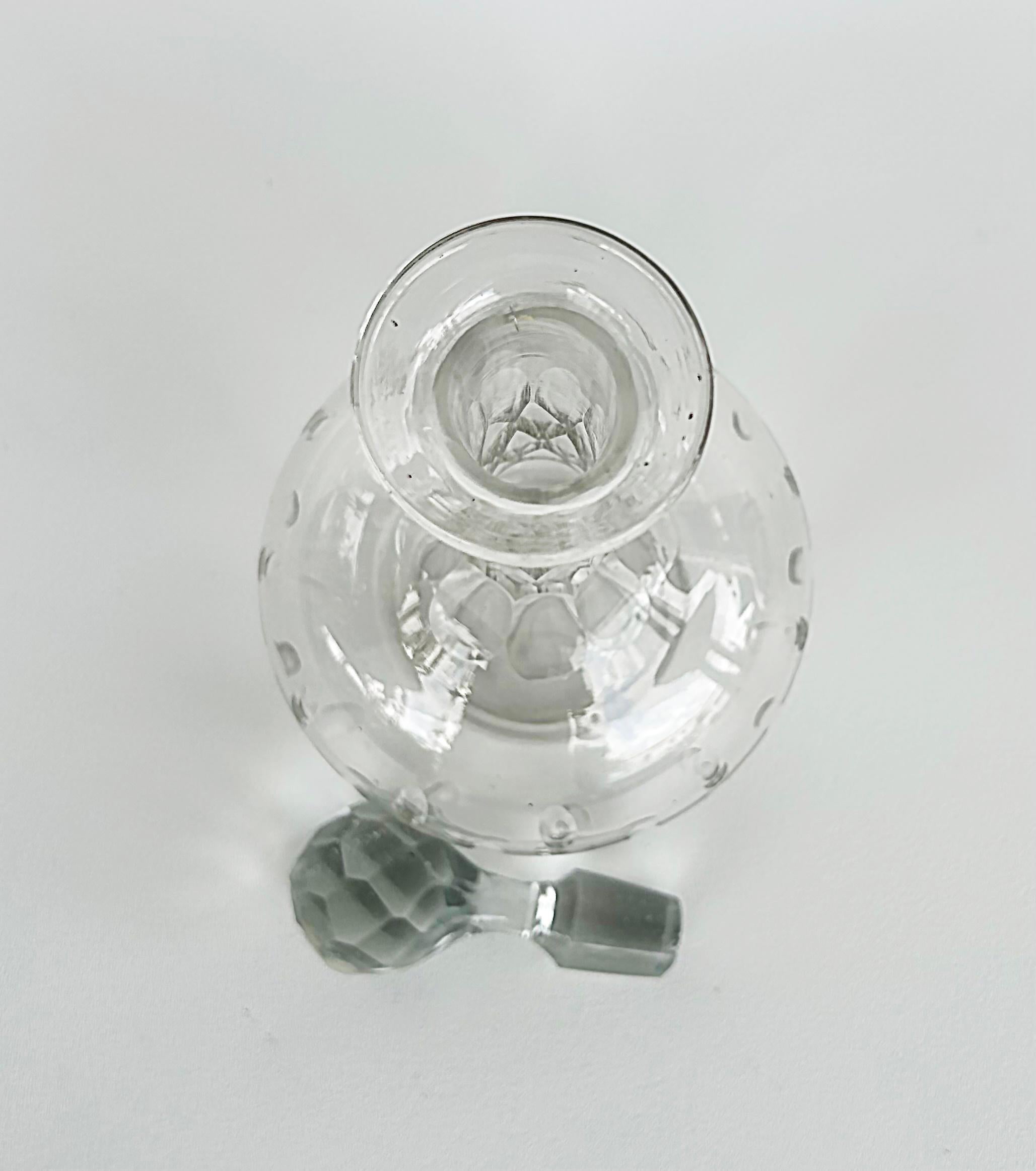 Vintage French Cut Crystal Decanters, Val Saint Lambert Attributed, Set of Two en vente 7