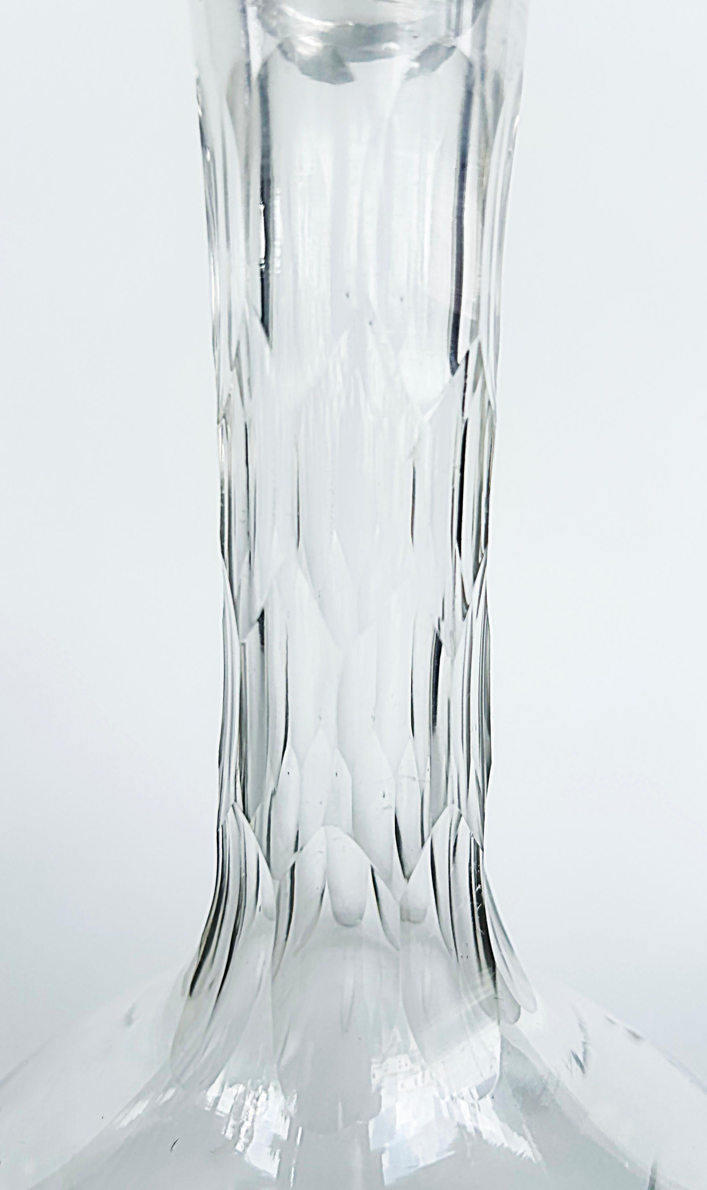 Vintage French Cut Crystal Decanters, Val Saint Lambert Attributed, Set of Two en vente 2