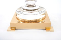 20th Century French Cut Crystal Whiskey Cave / Glassware Set & Art Deco Decanter