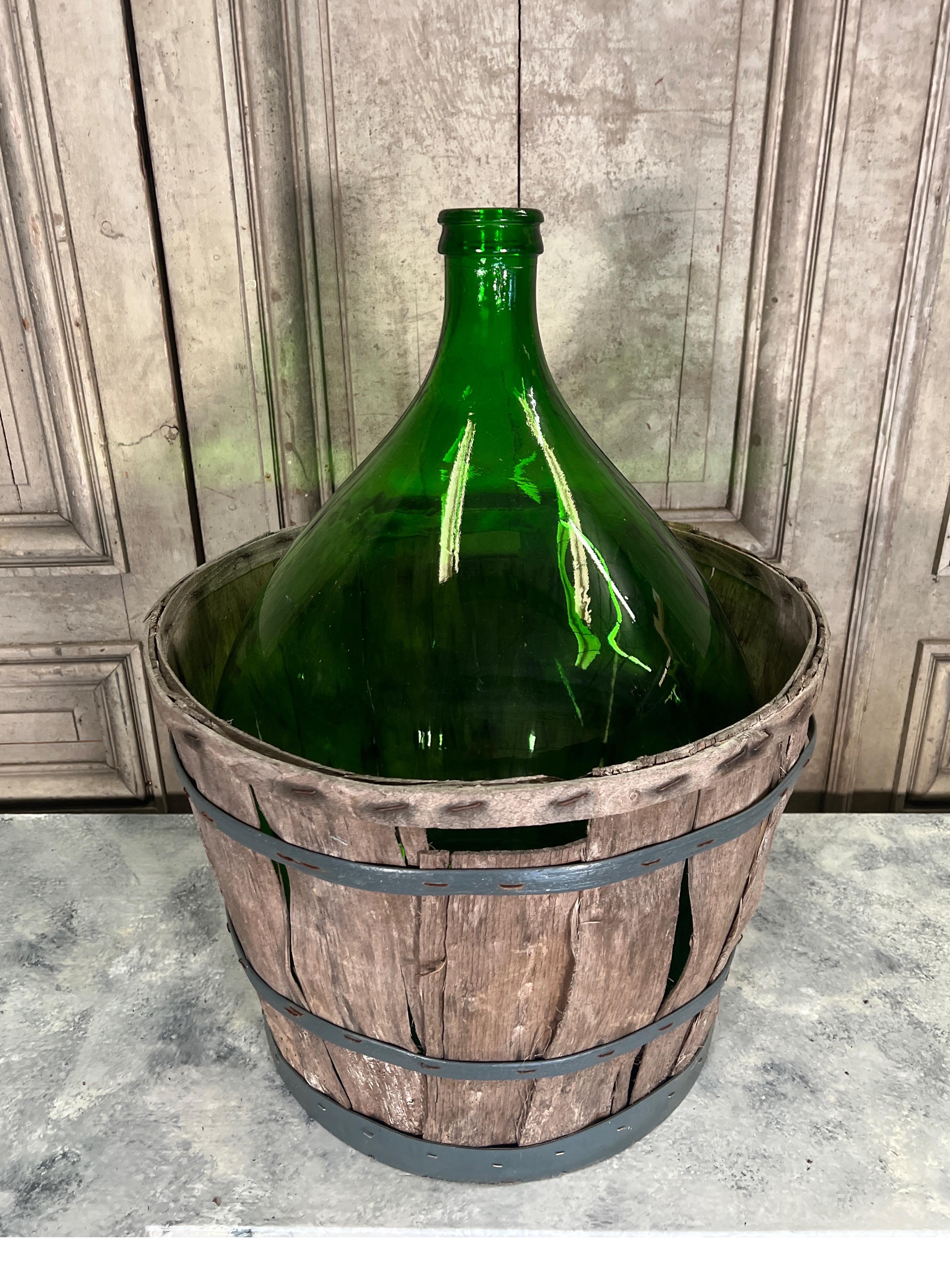 large green glass bottle