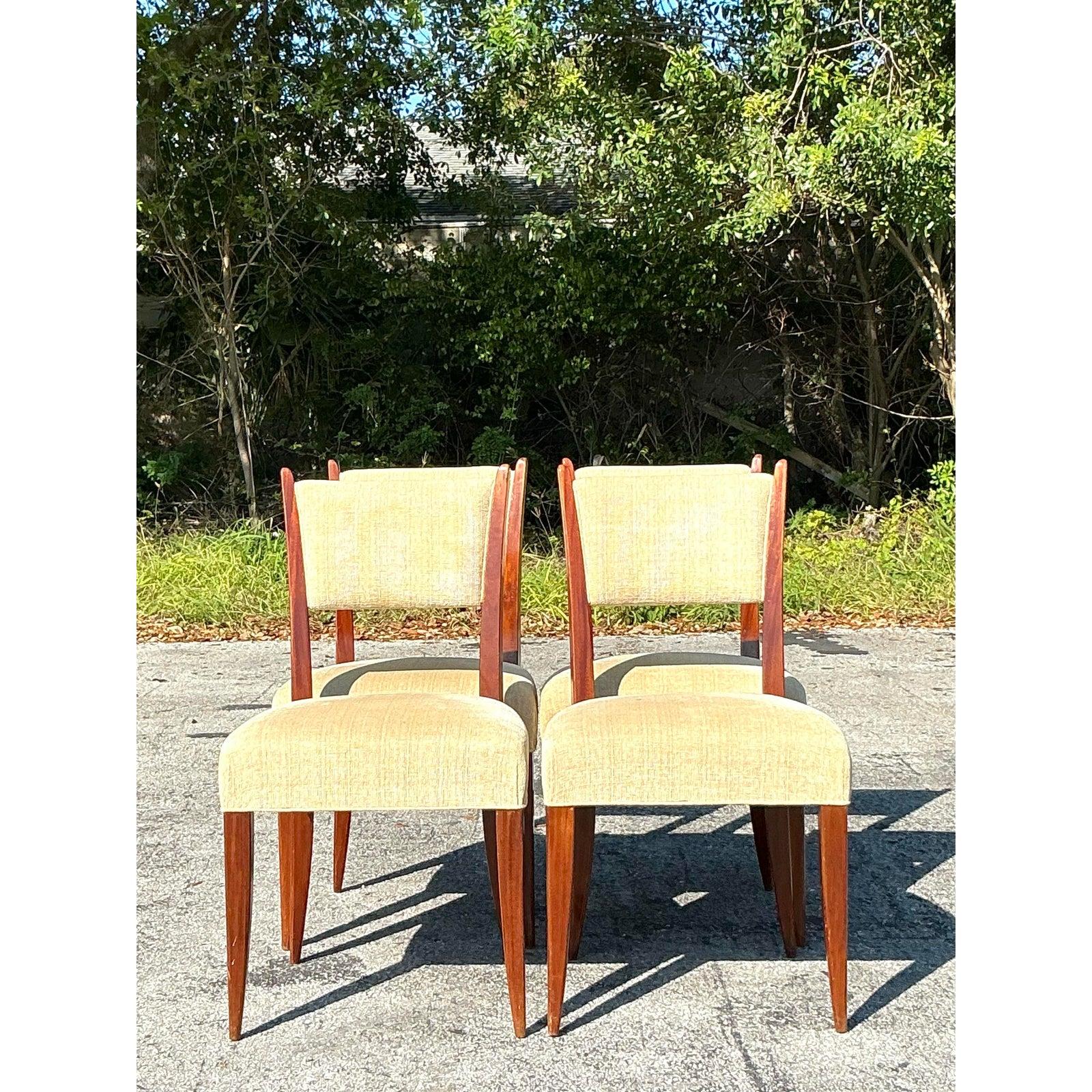 Sedie da pranzo vintage French Deco - Set di 4 pezzi In condizioni buone in vendita a west palm beach, FL