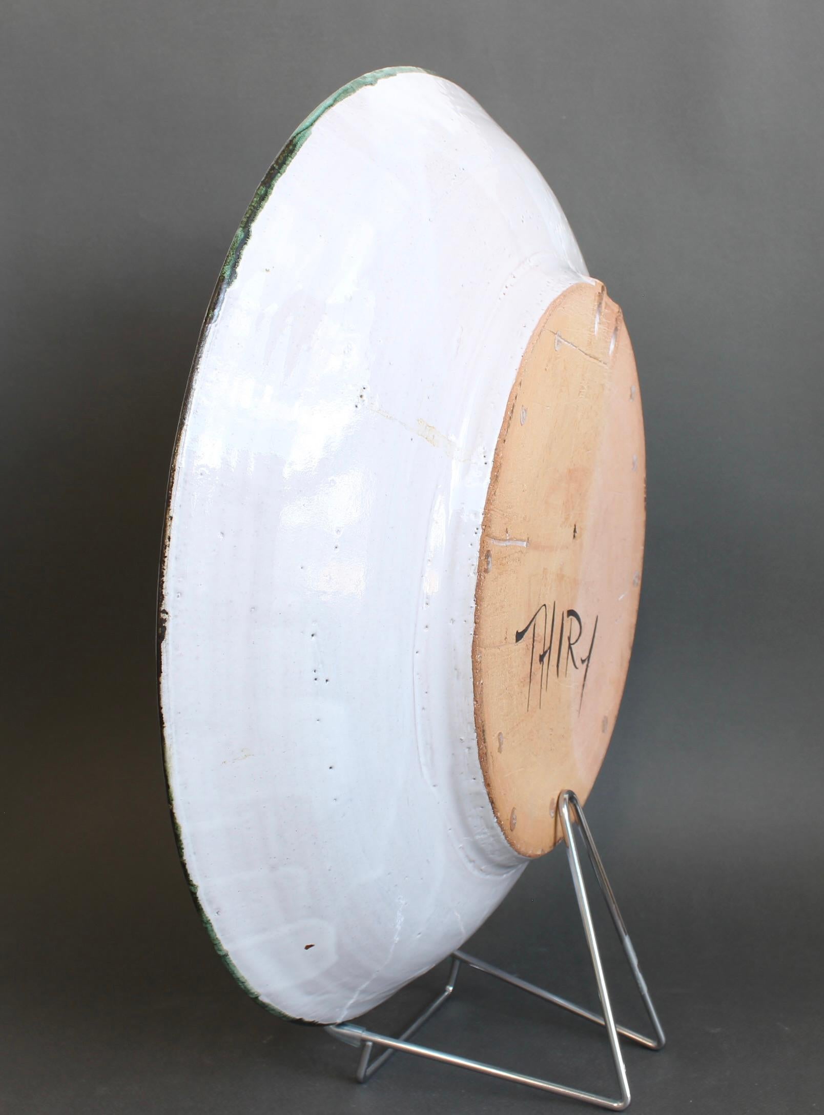 Ceramic Vintage French Decorative Bowl by Albert Thiry (circa 1970s) - Large For Sale