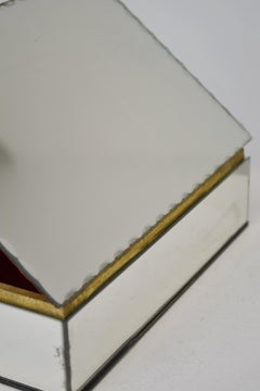 Vintage Französisch dekorative Box mit verspiegelten Finish, 20. Jahrhundert