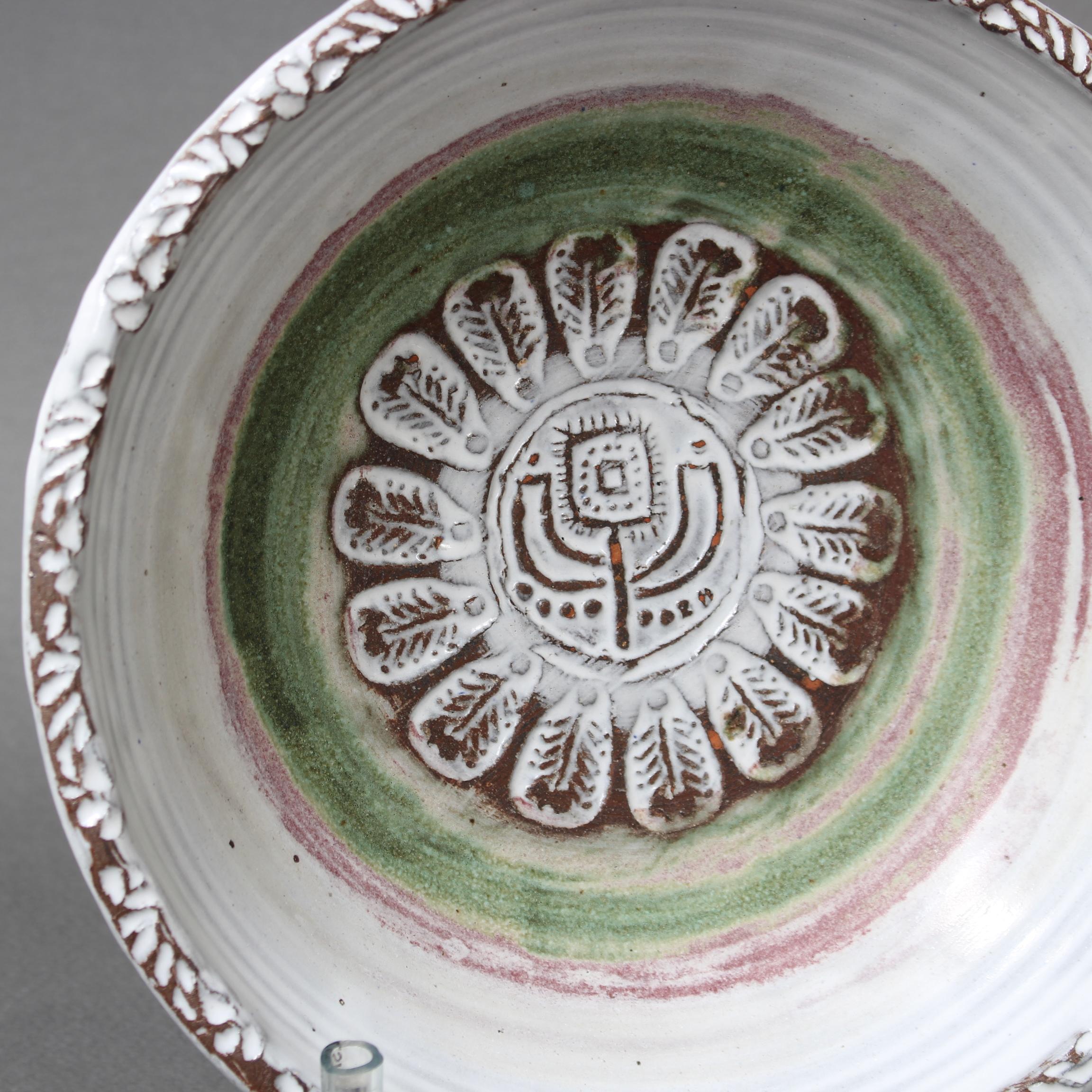 Vintage French Decorative Ceramic Bowl by Albert Thiry (circa 1960s) - Small For Sale 4