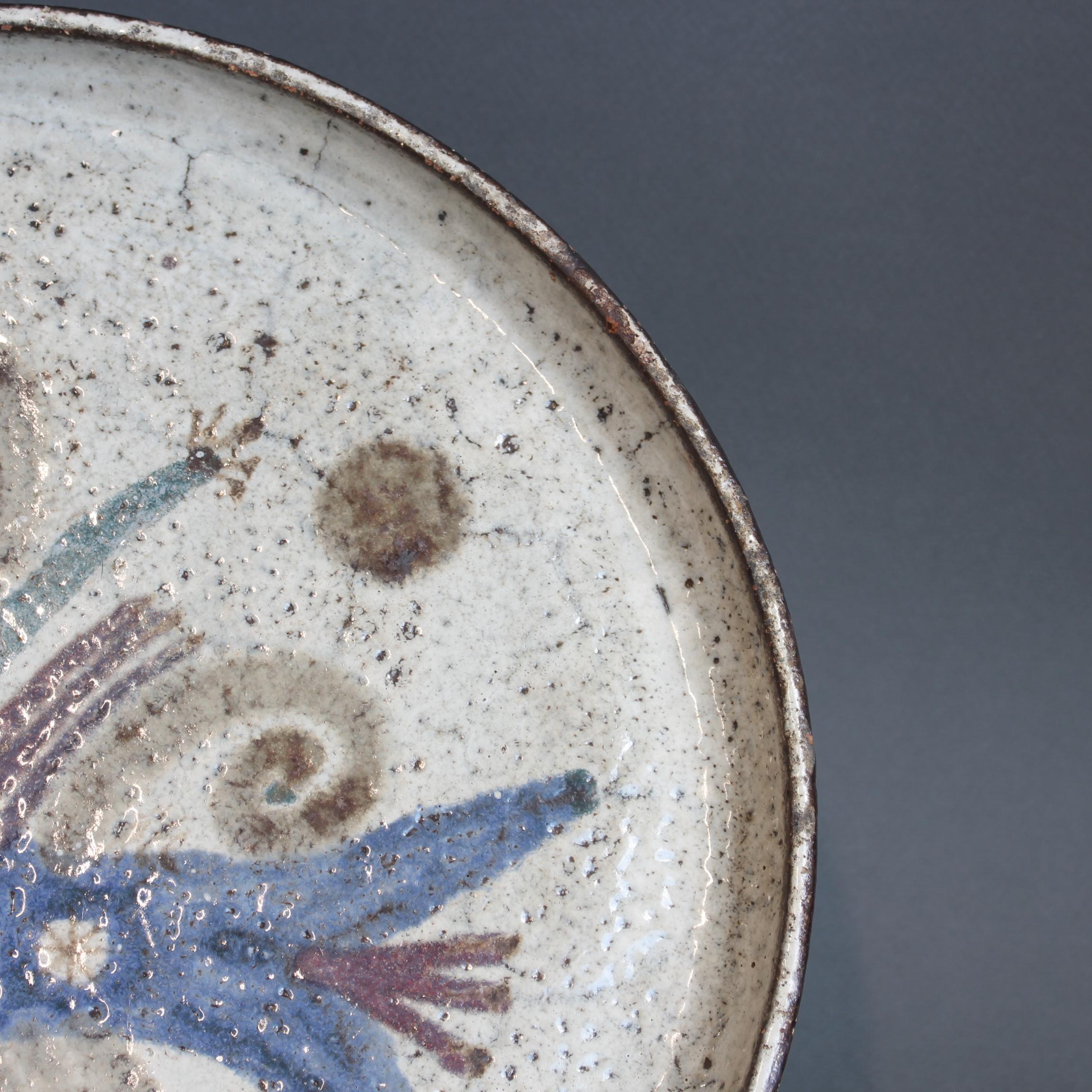 Piatto decorativo francese d'epoca in ceramica di Gustave Reynaud per Le Mùrier in vendita 2