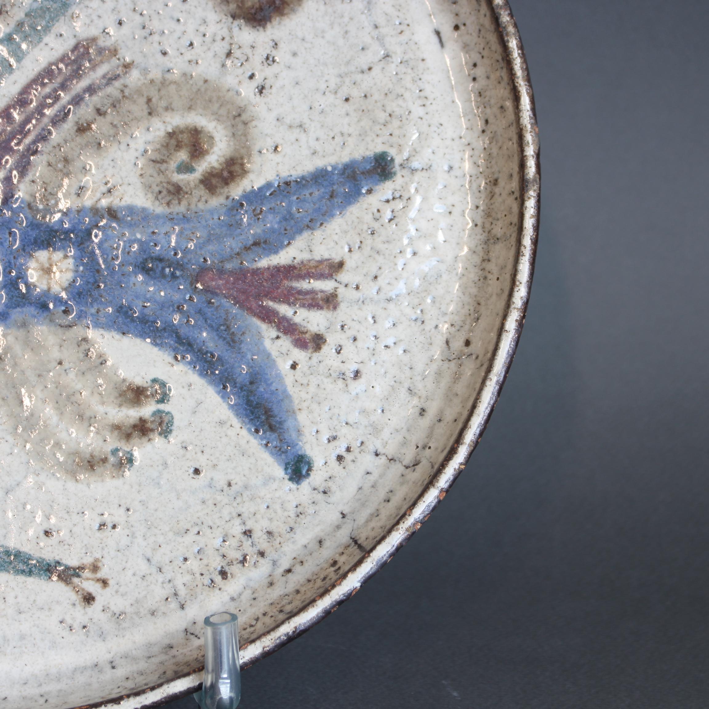 Piatto decorativo francese d'epoca in ceramica di Gustave Reynaud per Le Mùrier in vendita 3