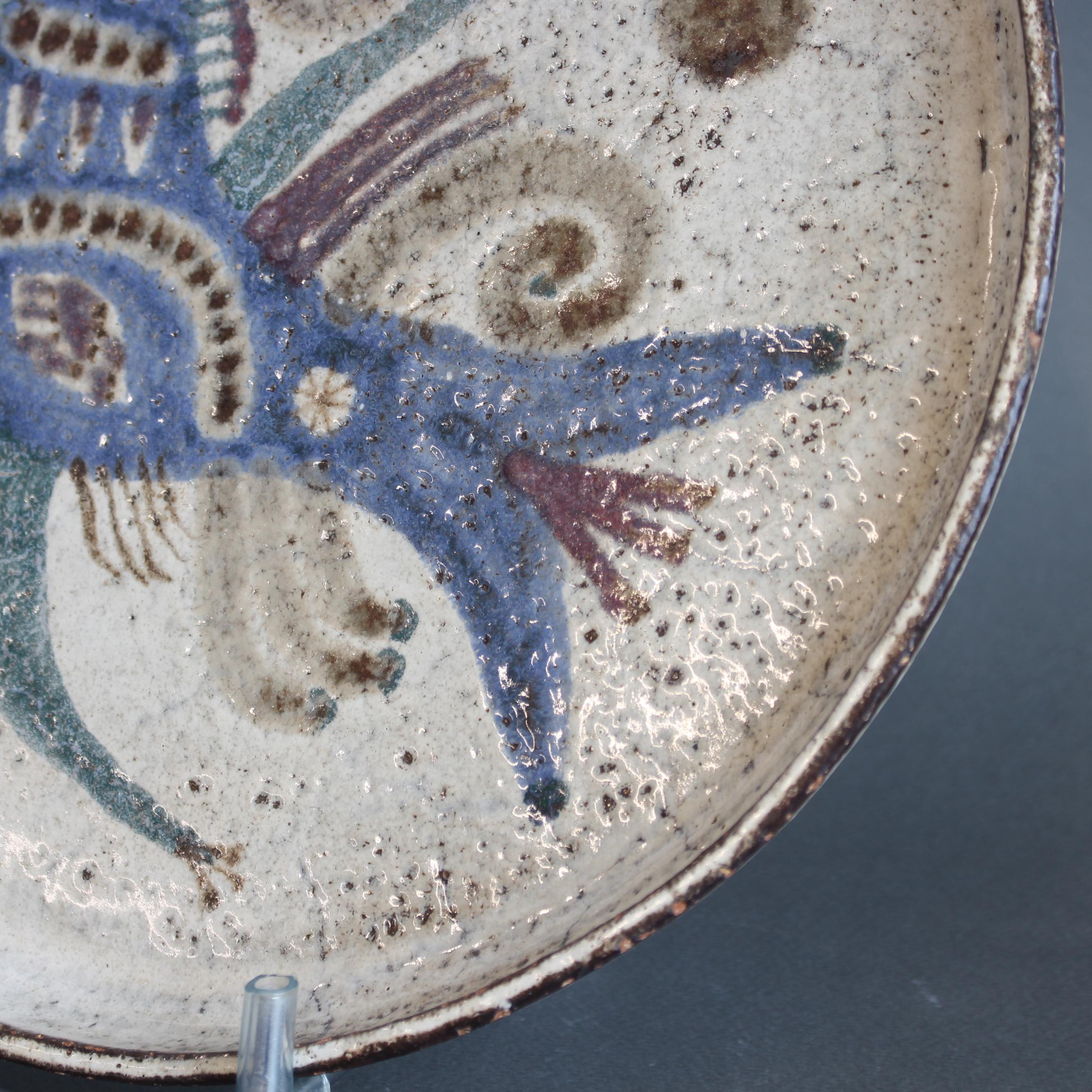 Piatto decorativo francese d'epoca in ceramica di Gustave Reynaud per Le Mùrier in vendita 4