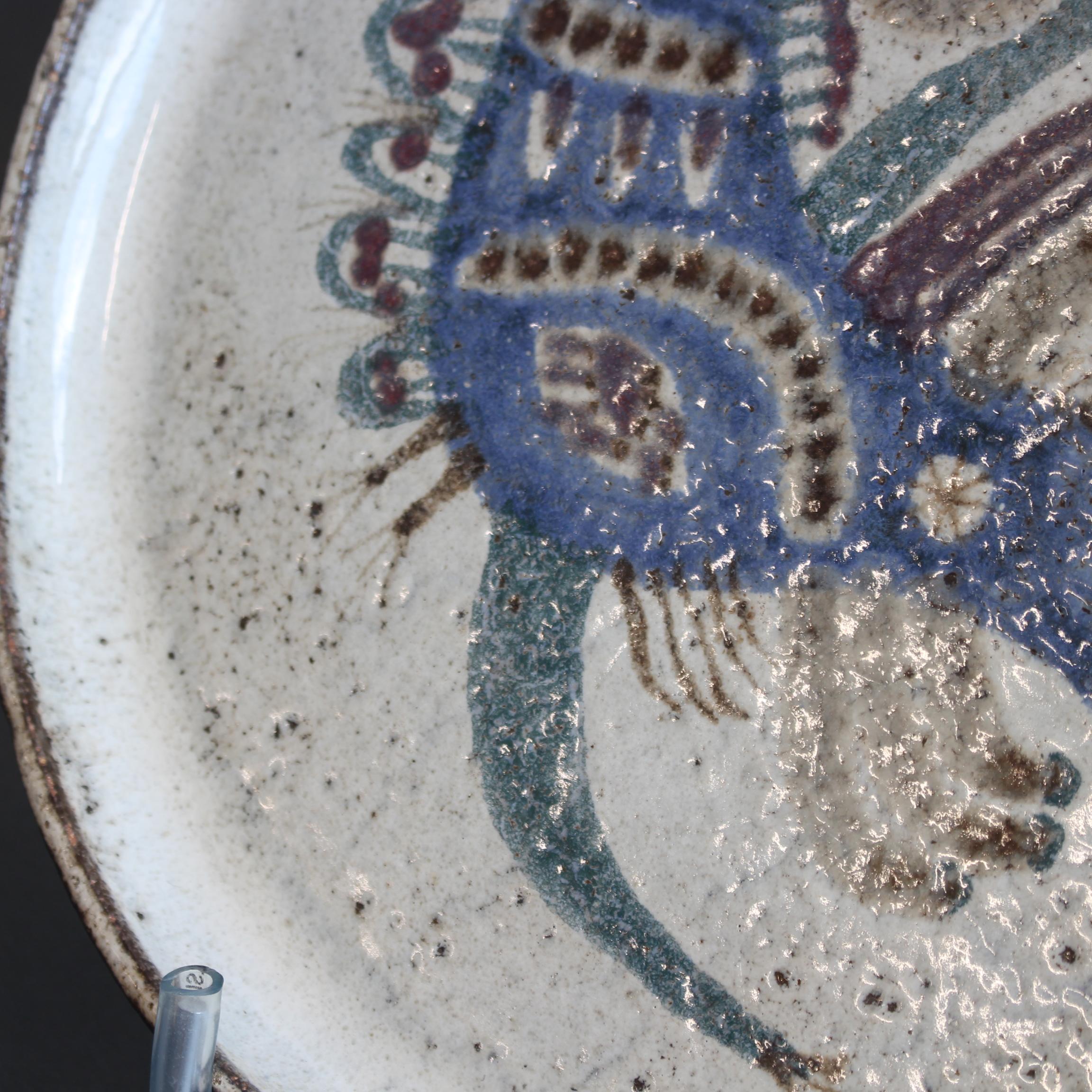 Piatto decorativo francese d'epoca in ceramica di Gustave Reynaud per Le Mùrier in vendita 5
