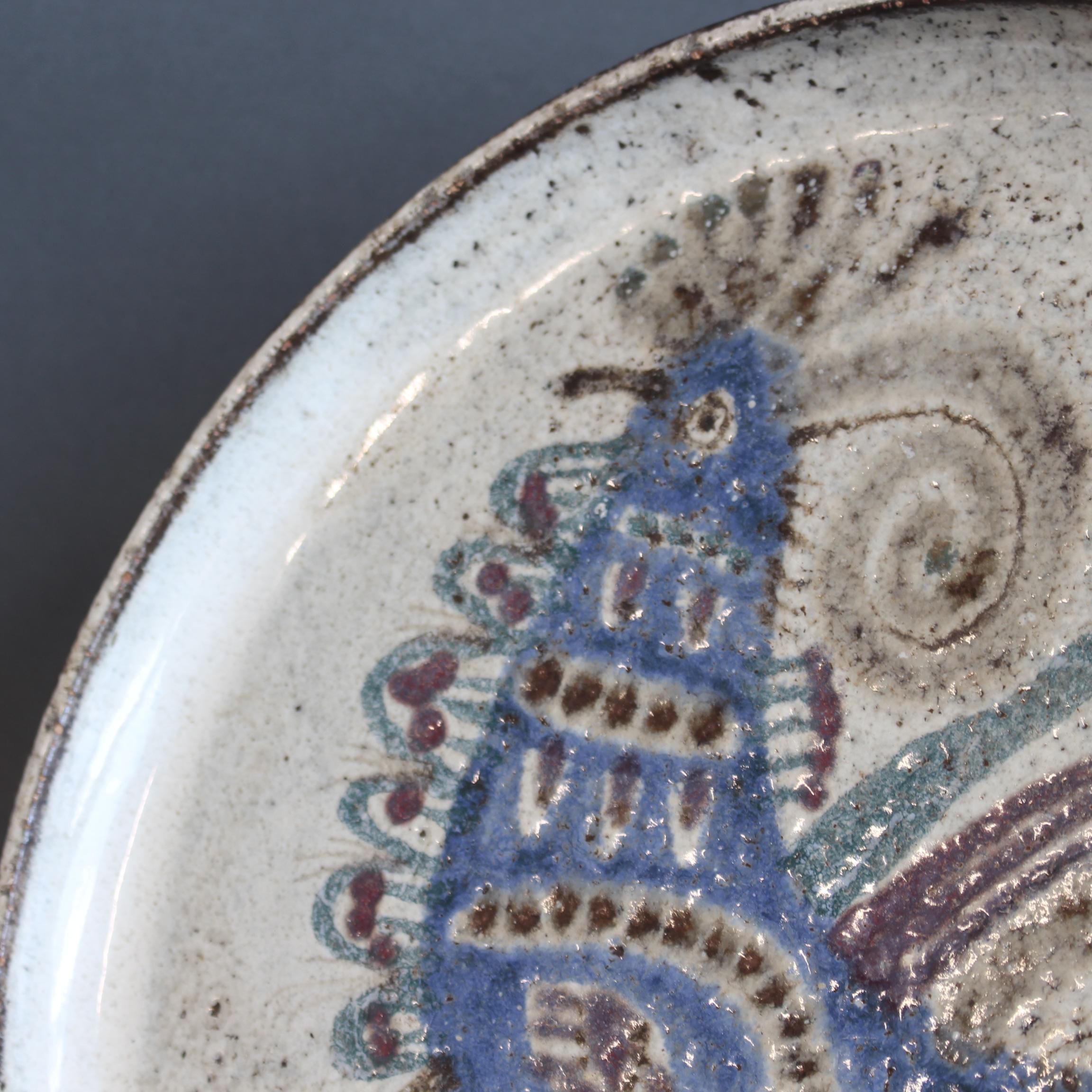 Piatto decorativo francese d'epoca in ceramica di Gustave Reynaud per Le Mùrier in vendita 6