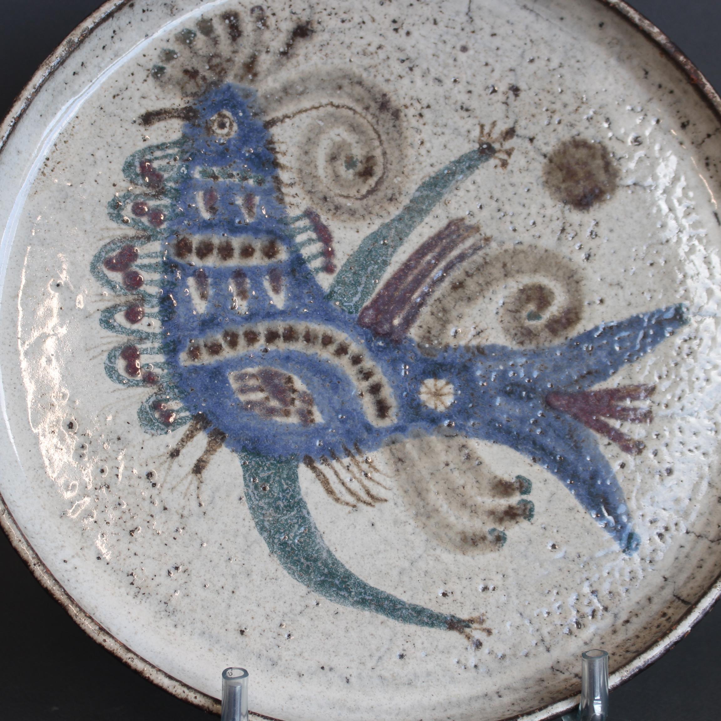 Ceramica Piatto decorativo francese d'epoca in ceramica di Gustave Reynaud per Le Mùrier in vendita