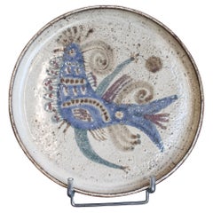Plato de cerámica decorativa francesa vintage de Gustave Reynaud para Le Mùrier