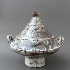 Vintage French Decorative Earthenware Pot by Jean Derval 'circa 1960s'