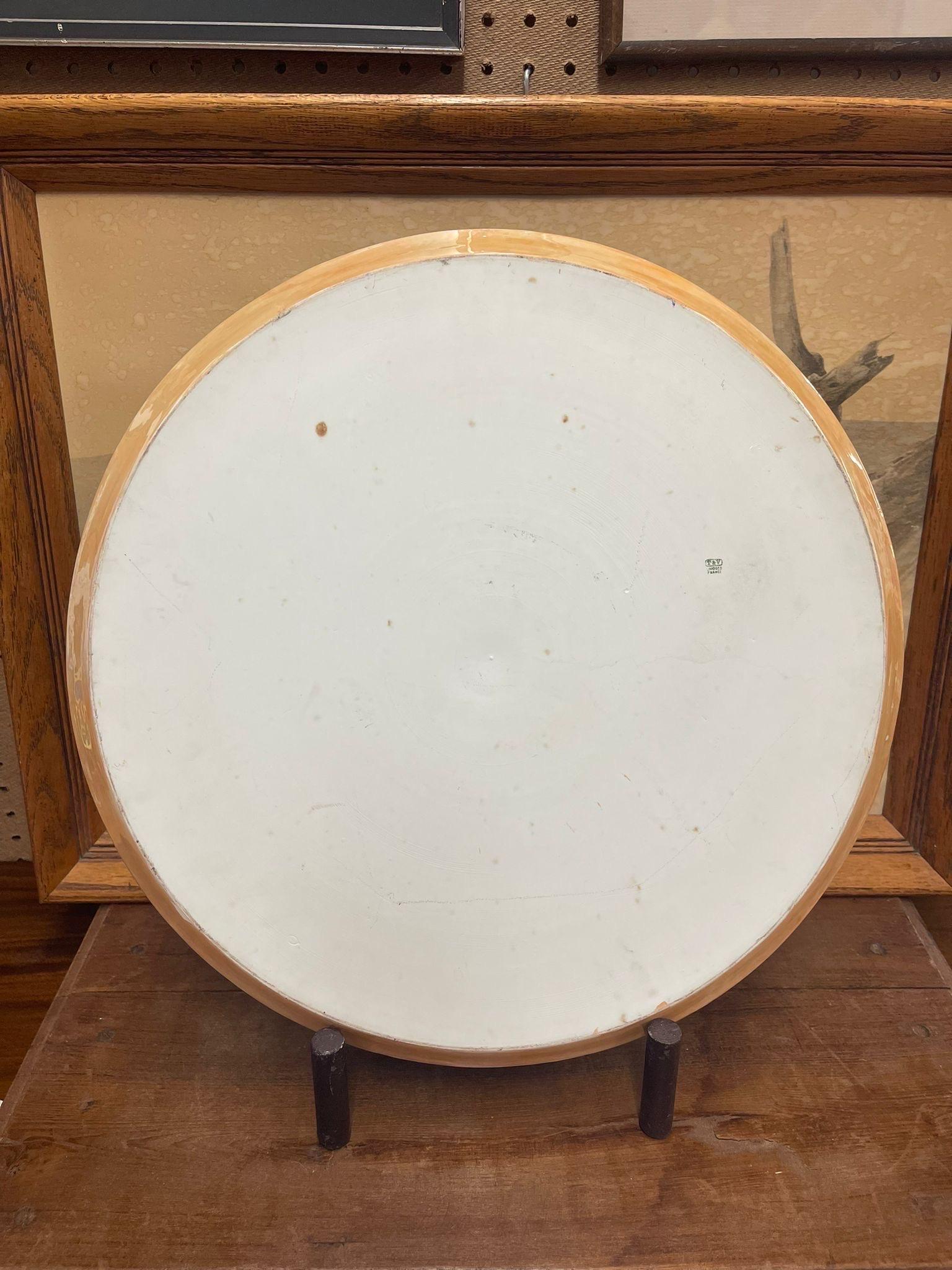 Vintage French Decorative Platter With Art Nouveau Motif For Sale 3