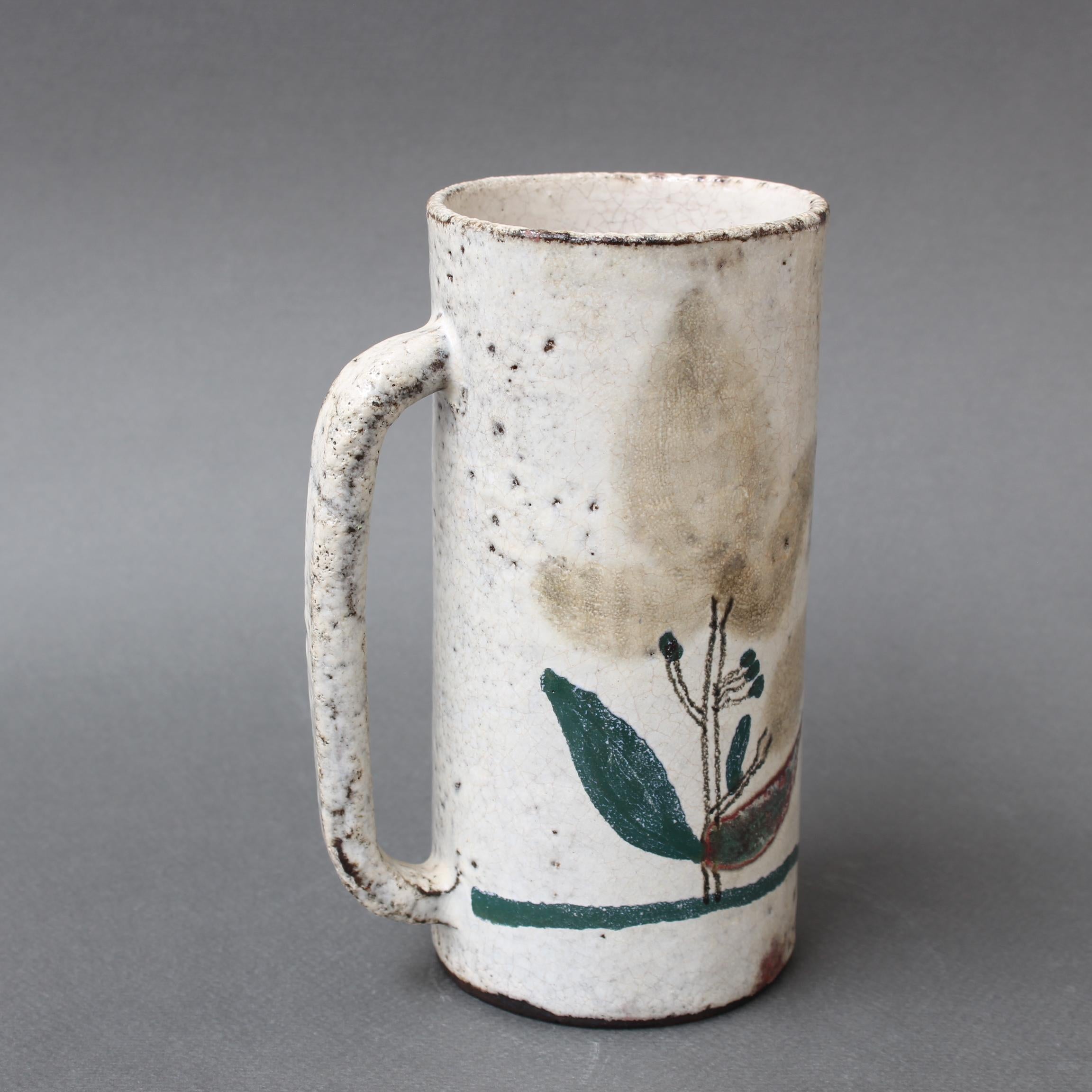 Vintage French Decorative Stein by Gustave Reynaud for Le Mûrier (circa 1960s) In Good Condition For Sale In London, GB
