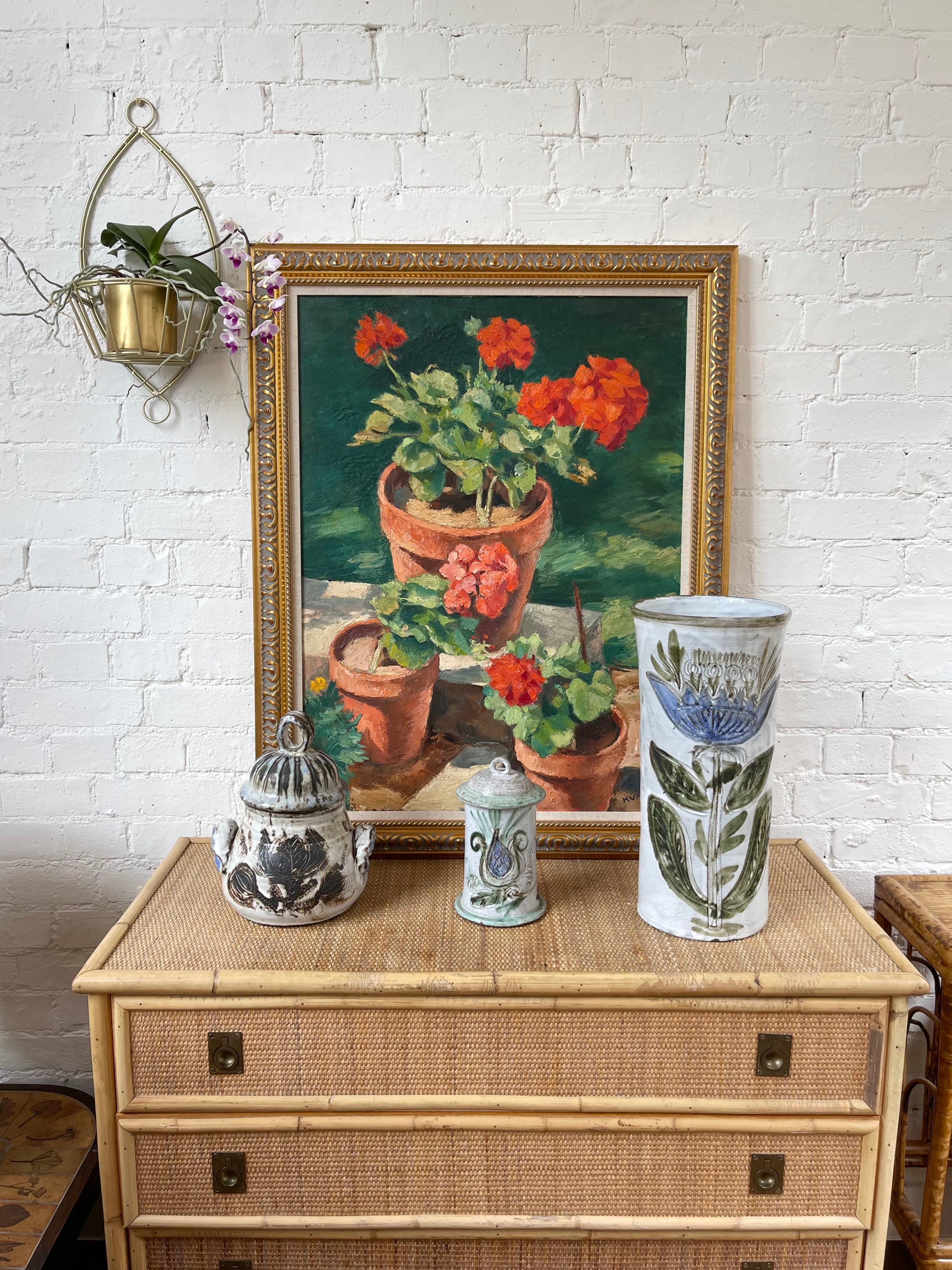 Mid-Century Modern Grand vase décoratif français vintage par Albert Thiry, vers les années 1960 en vente