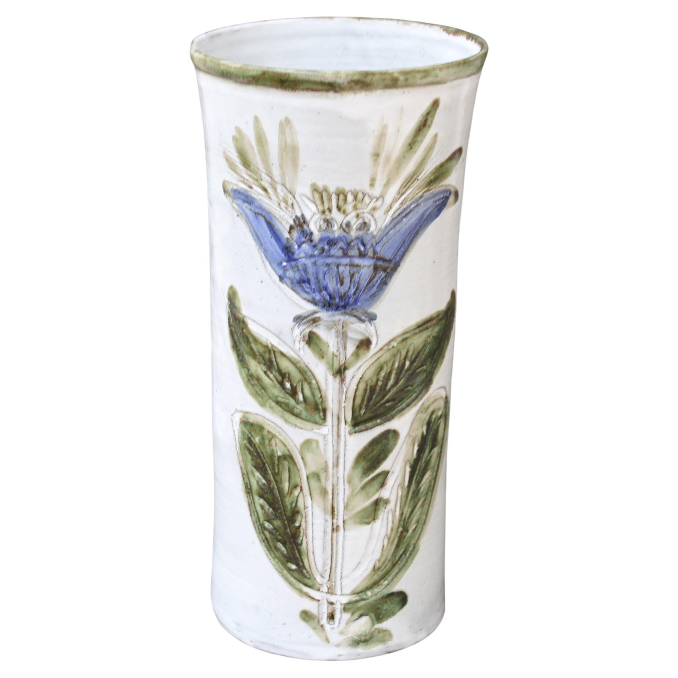 Grand vase décoratif français vintage par Albert Thiry, vers les années 1960 en vente