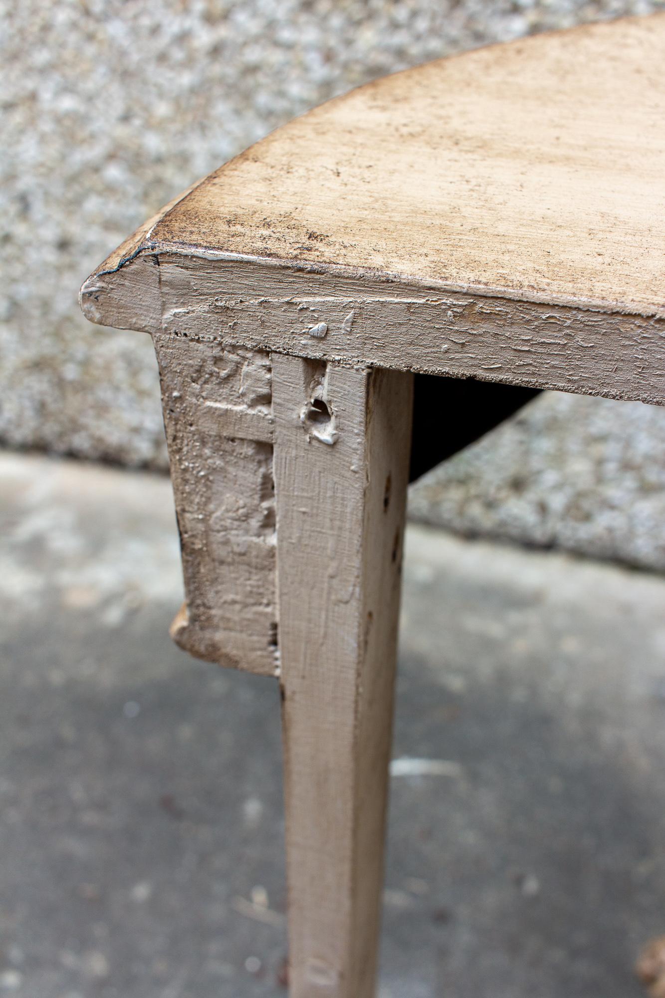 Vintage French Demilune Console Table 10