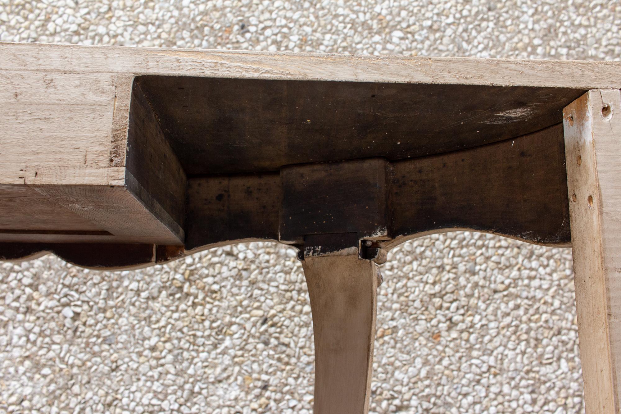 Vintage French Demilune Console Table 11