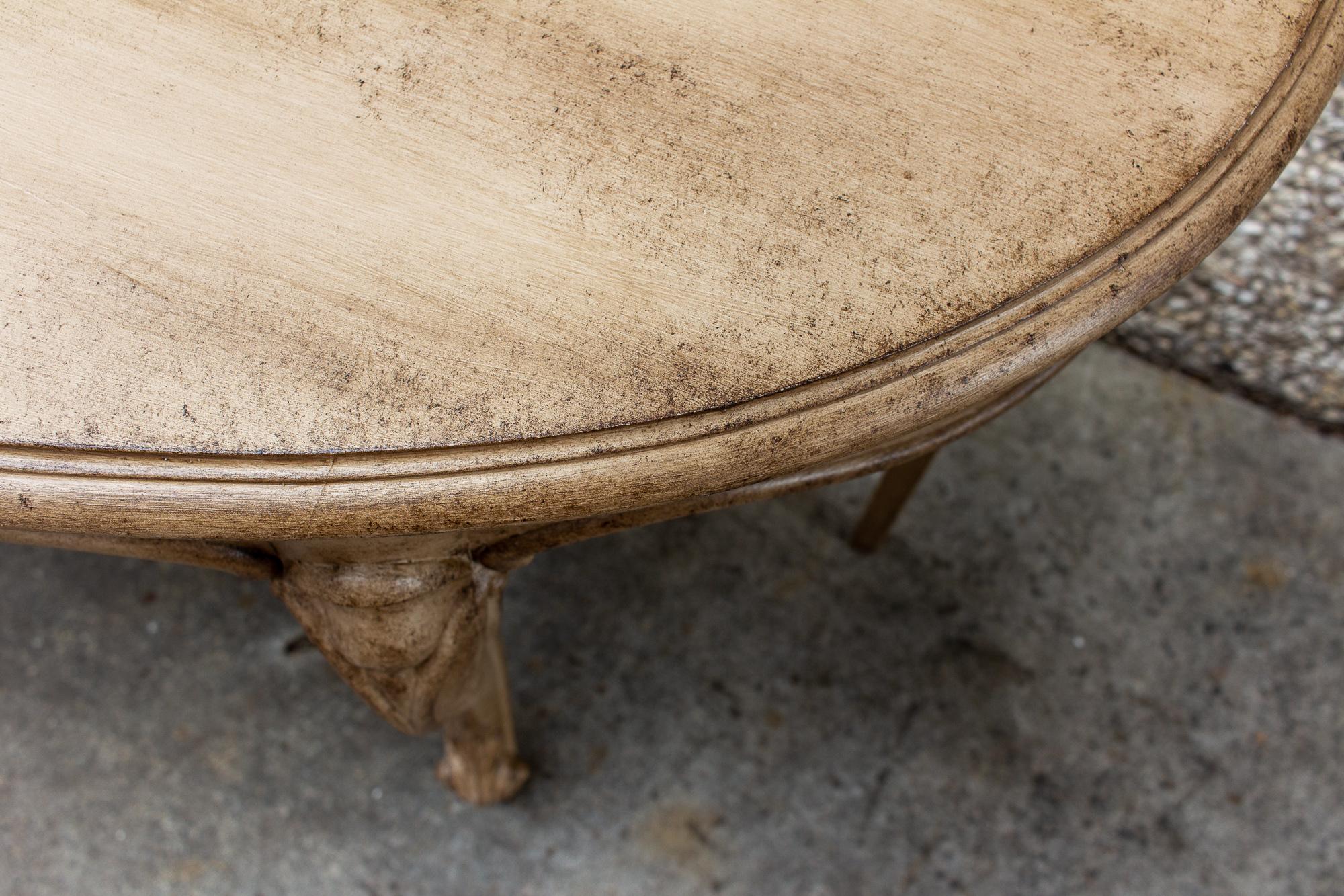 Vintage French Demilune Console Table 3