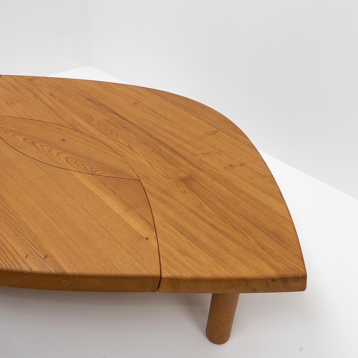 Mid-Century Modern Table basse vintage à œil Pierre Chapo T22, design français, années 1970