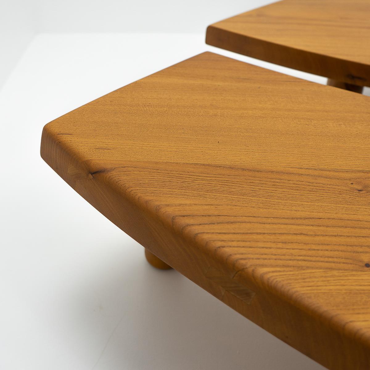 Orme Table basse vintage à œil Pierre Chapo T22, design français, années 1970