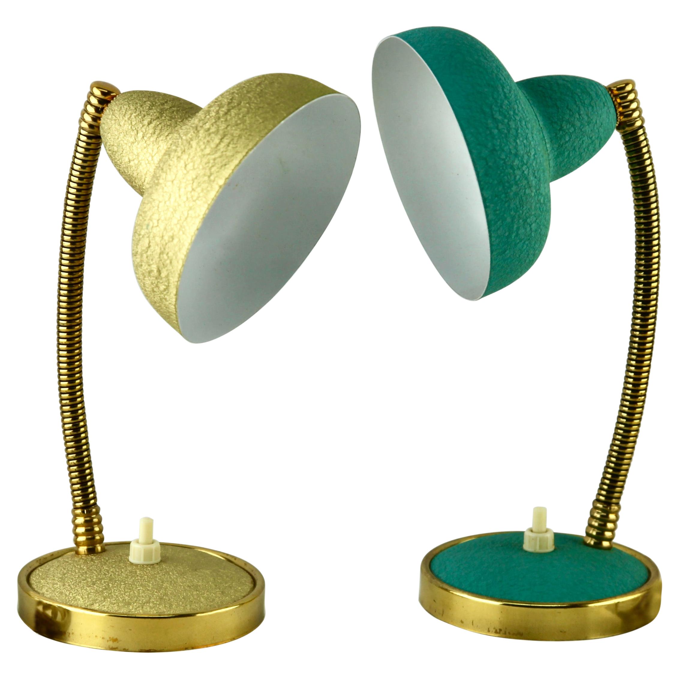 Vintage French Desk or Bedside Lamps from Aluminor France, 1950s