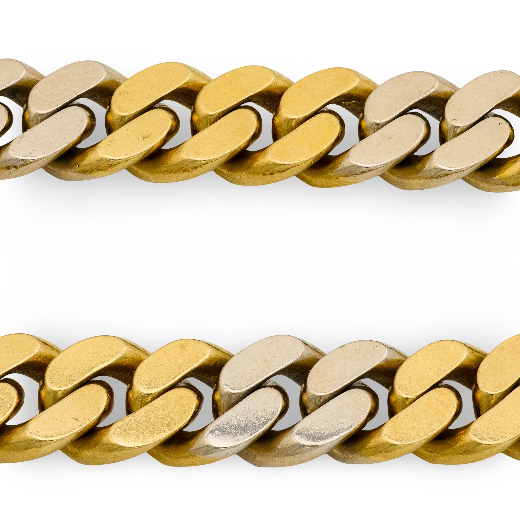 Modern Vintage French diamond 18k two tone braided bracelet For Sale
