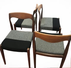 Vintage French Dining Chairs, 1960s, Set of 4