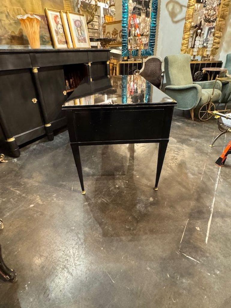 Bureau Vintage Français Directoire laqué noir en vente 2