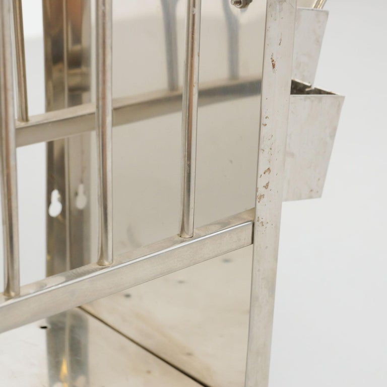 Vintage French Dish Rack Cabinet in Metal, circa 1990 For Sale at 1stDibs