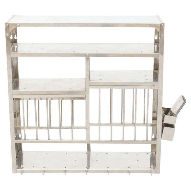 Vintage French Dish Rack Cabinet in Metal, circa 1990 at 1stDibs ...