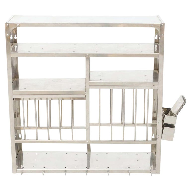 Vintage French Dish Rack in Metal, circa 1990 For Sale at 1stDibs