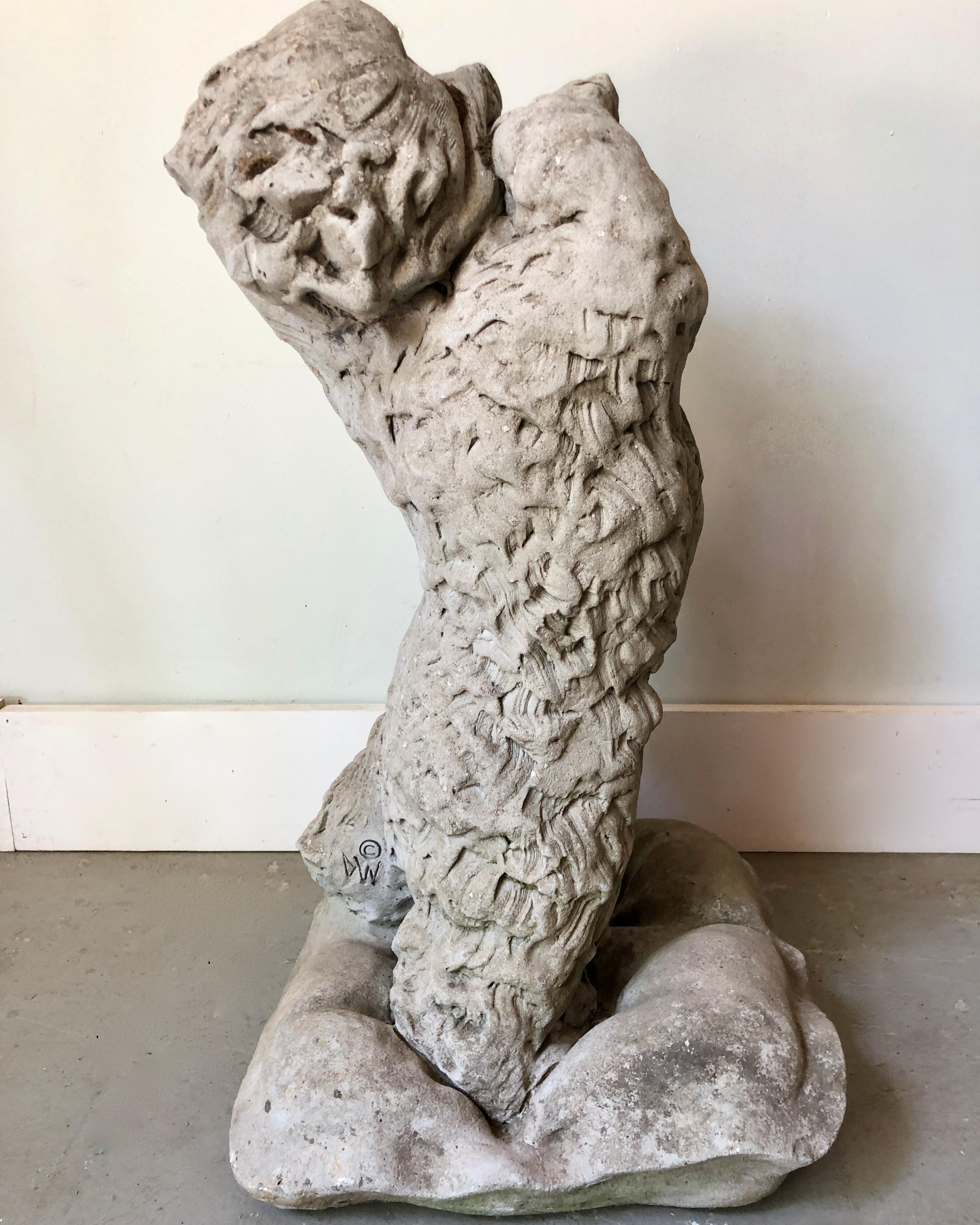 Statue française vintage de chien Bon état - En vente à Charleston, SC